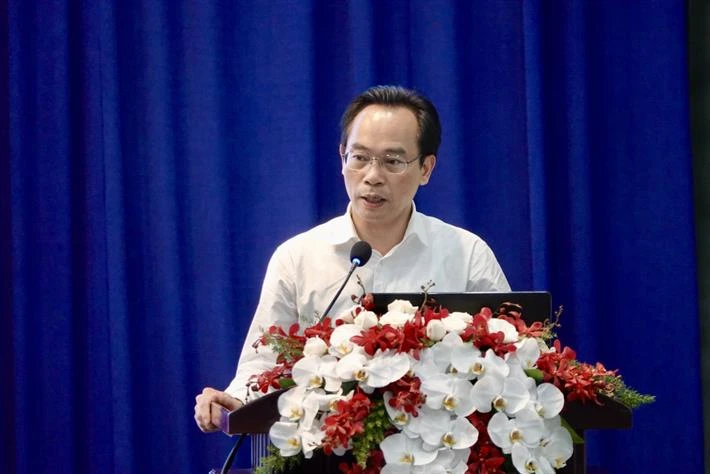 Thứ trưởng Hoàng Minh Sơn phát biểu kết luận hội nghị. Ảnh: Bộ GD-ĐT