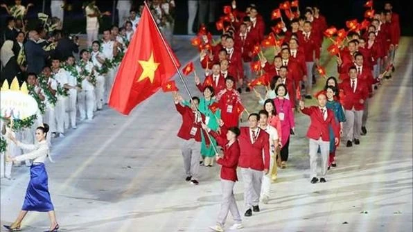 Đoàn thể thao Việt Nam tại Asiad 19. Ảnh: P.MINH