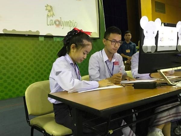 Laos students join in Laolympic-Photo: VNS