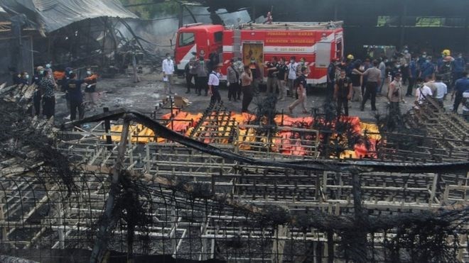A scene of the fire (Source: AFP)