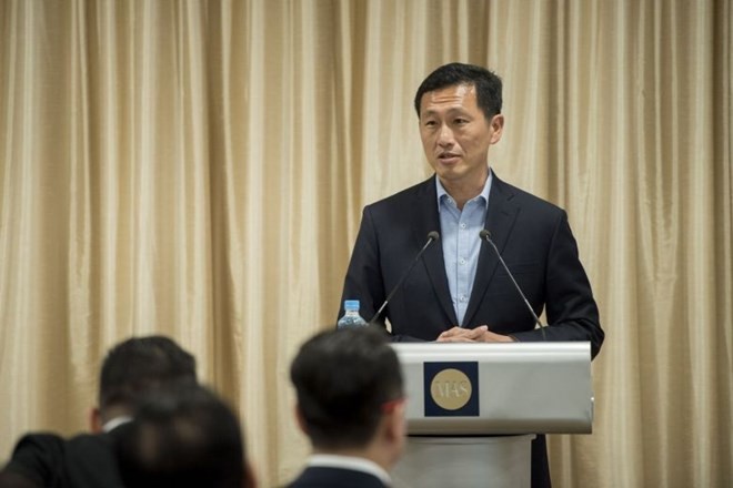 Singaporean Education Minister Ong Ye Kung ​speaks at the launch of the financial services industry transformation on Oct 30, 2017. (Photo: MAS)