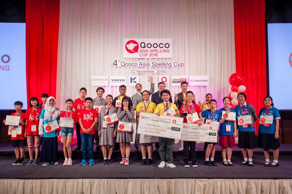 At the Qooco Asia Spelling Cup 2016