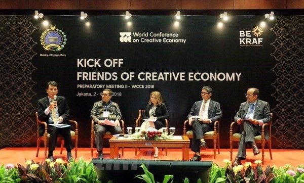The second preparatory meeting towards the World Conference on Creative Economy 2018 is underway in Bali, Indonesia, on May 3 - 4. (Photo: VNA)
