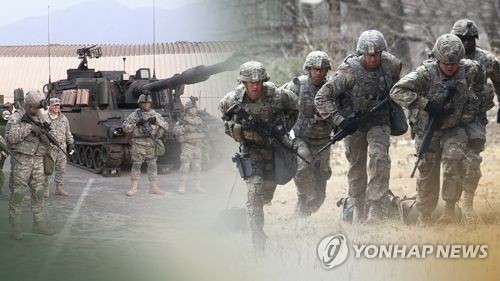 This image, provided by Yonhap News TV, shows U.S. troops in an exercise. (Yonhap)