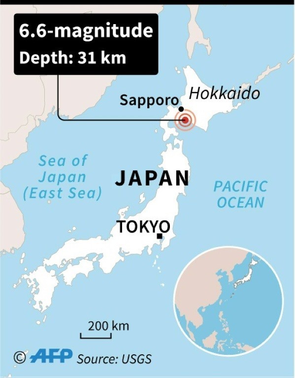 Landslides after powerful 6.6 magnitude quake hits Japan’s Hokkaido 