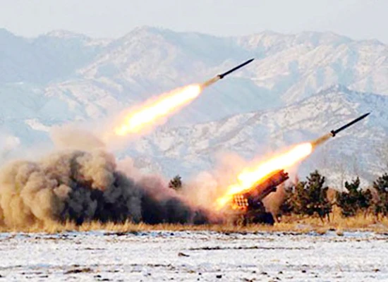 Một cuộc tập trận bắn đạn thật ở Triều Tiên