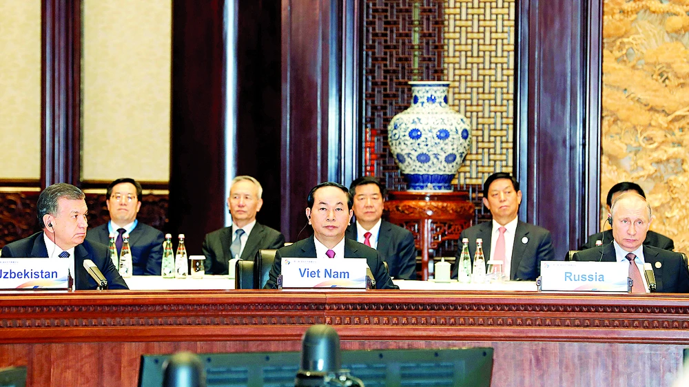 Chủ tịch nước Trần Đại Quang dự và phát biểu tại Phiên họp bàn tròn thứ nhất của Diễn đàn cấp cao hợp tác “Vành đai và Con đường”