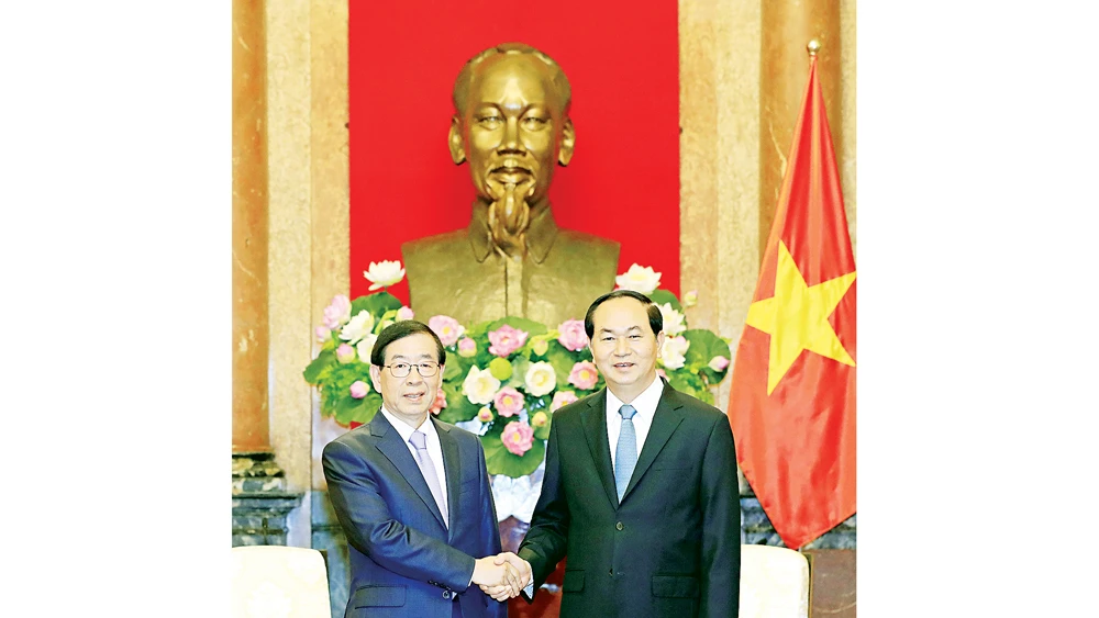 Chủ tịch nước Trần Đại Quang tiếp Ngài Park Won-soon, Đặc phái viên của Tổng thống Hàn Quốc