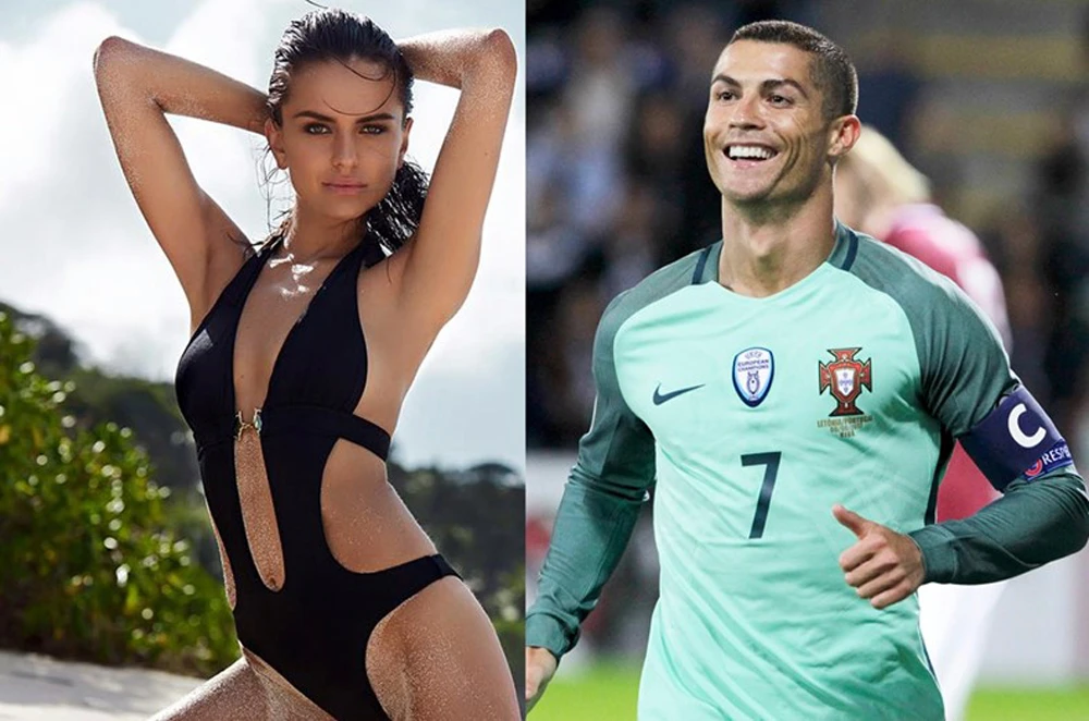 Ronaldo mời người mẫu Vera Alohno tới dự khán trận đấu của tuyển Bồ Đào Nha