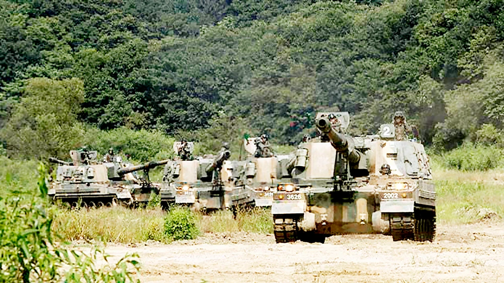 Binh sĩ Hàn Quốc tập trận trong ngày 4-9