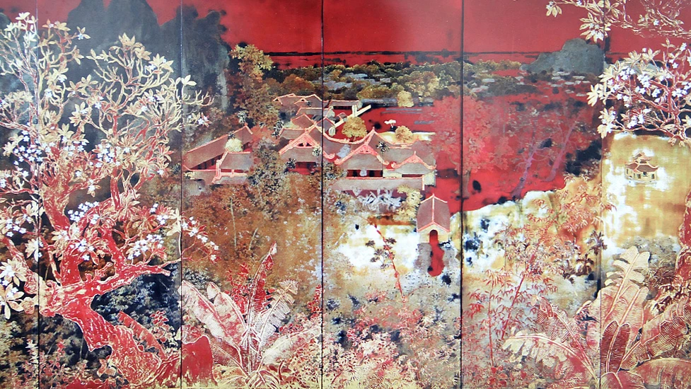 Tác phẩm Làng bản của họa sĩ Nguyễn Gia Trí được mua với giá cao tại phiên đấu giá