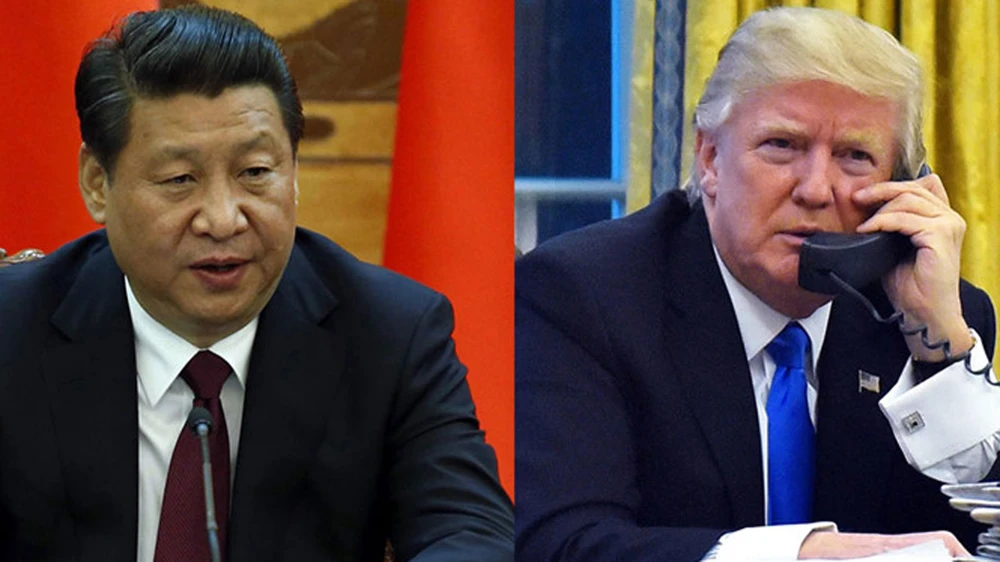 Chủ tịch Trung Quốc Tập Cận Bình và Tổng thống Mỹ Donald Trump vừa có cuộc điện đàm. Ảnh: BUSINESS RECORDER