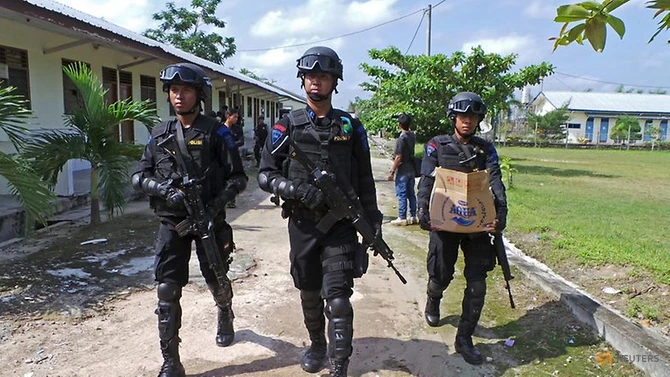 Cảnh sát chống khủng bố Indonesia (nguồn: ANTARA)
