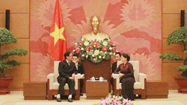 Chủ tịch Quốc hội Nguyễn Thị Kim Ngân tiếp Phó Chủ tịch Quốc hội Myanmar U Aye Thar Aung