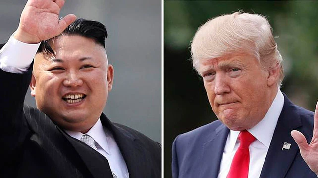 Nhà lãnh đạo Triều Tiên Kim Jong-un (trái) và Tổng thống Mỹ Donald Trump. Ảnh: The Indian Express