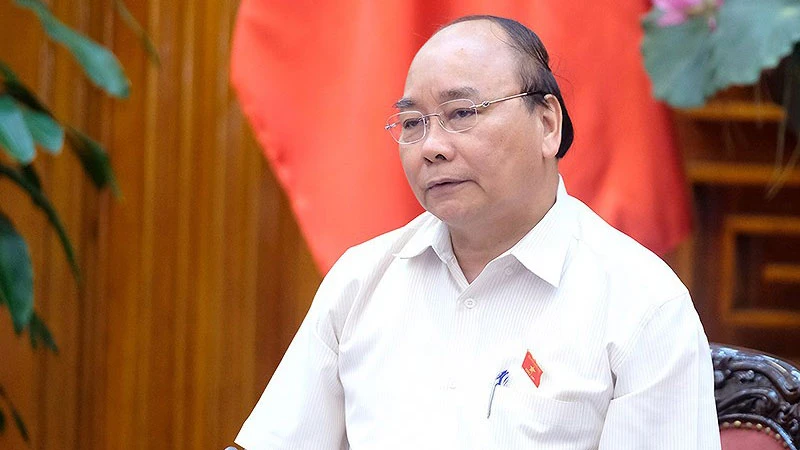 Thủ tướng Nguyễn Xuân Phúc làm việc với lãnh đạo chủ chốt tỉnh Bình Thuận. Ảnh: CHINHPHU.VN