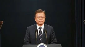 Tổng thống Hàn Quốc Moon Jae-in. Ảnh: REUTERS