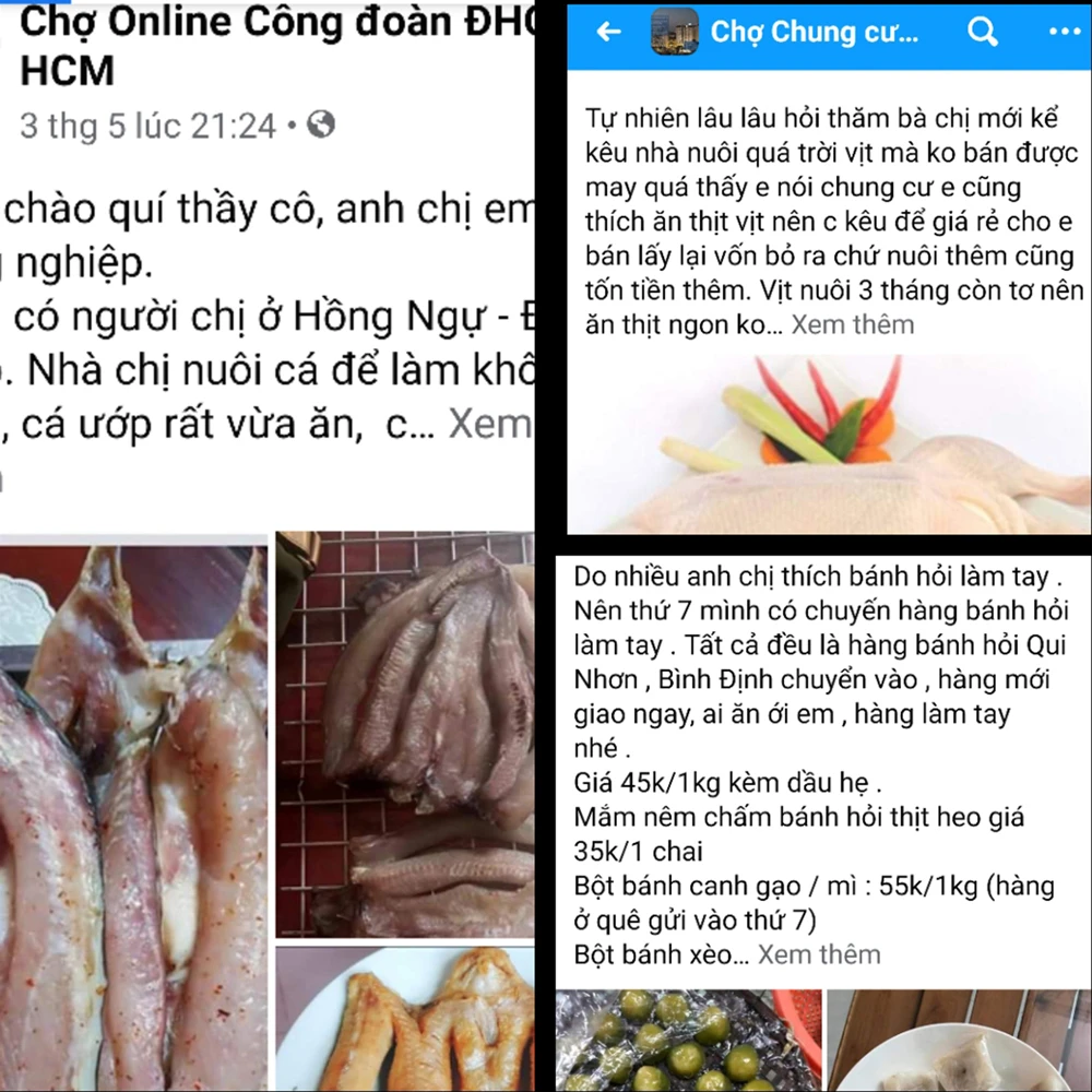 Những mặt hàng đi thẳng từ quê ra phố qua chợ online