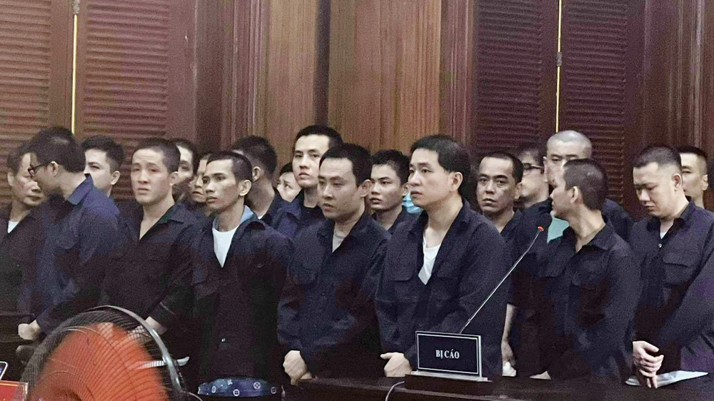 Các bị cáo trong ngày đầu xét xử tại phiên sơ thẩm