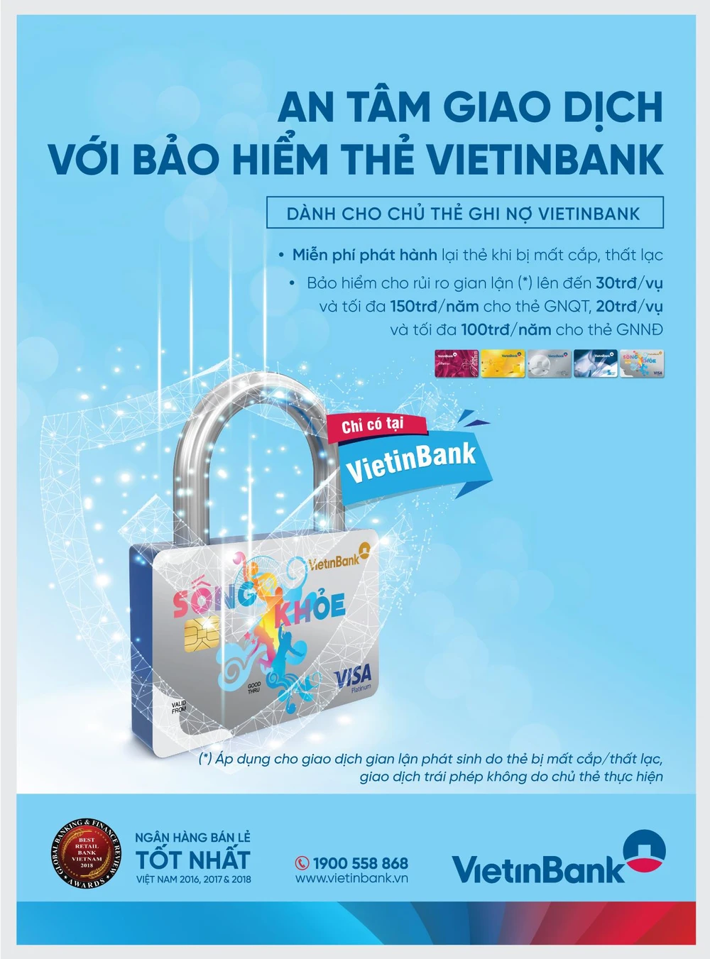 Tính ưu việt của thẻ Ghi nợ cùng dịch vụ Bảo hiểm thẻ VietinBank