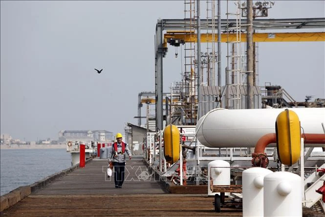 Cơ sở khai thác dầu của Iran trên đảo Khark. Ảnh (tư liệu): AFP/TTXVN