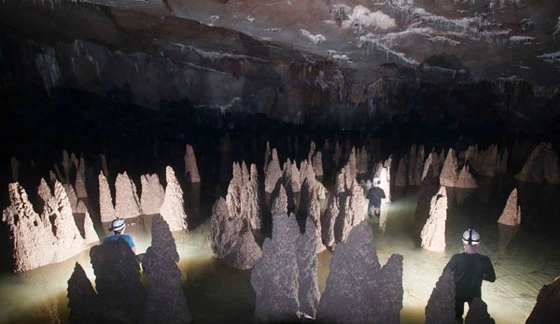 Măng đá trong hang Va khu vực Phong Nha-Kẻ Bàng. Ảnh tư liệu