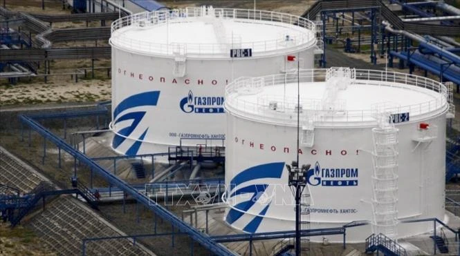 Nhà máy xử lý khí đốt của Tập đoàn Gazprom, Nga ở Khanty-Mansiysk. Ảnh: ITAR-TASS/TTXVN