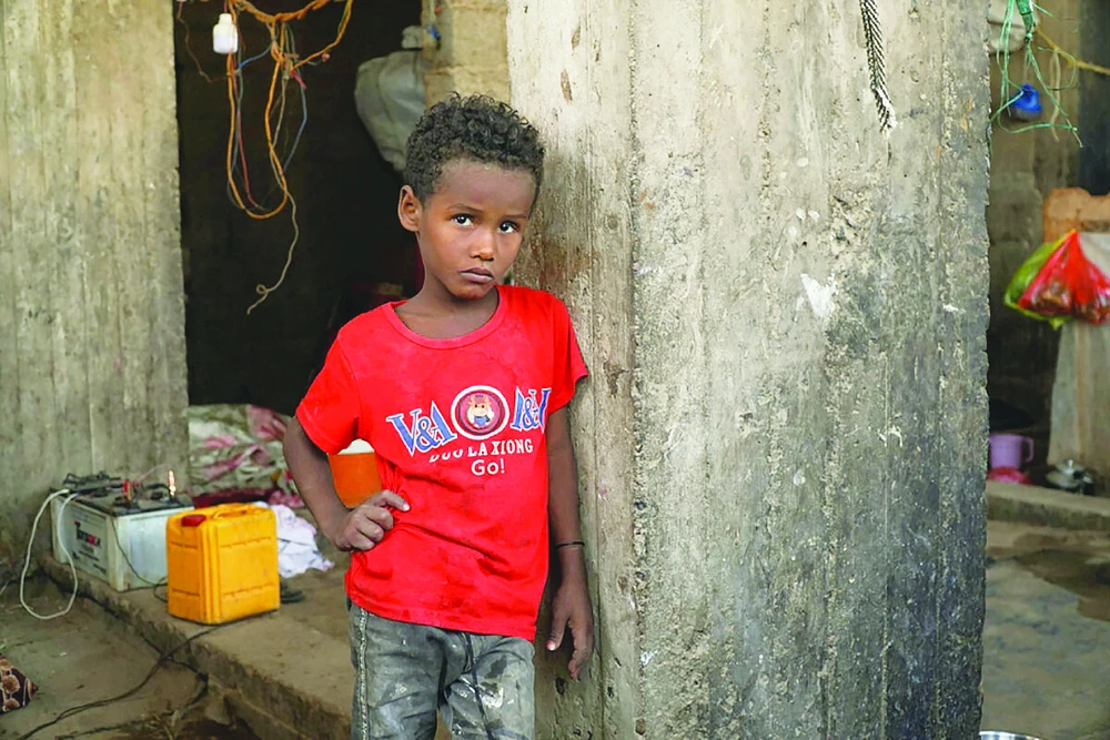 Trẻ em tị nạn tránh xung đột tại Yemen thiếu nhiều điều kiện cơ bản của cuộc sống