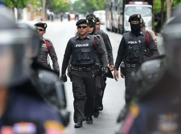 Lực lượng cảnh sát Thái Lan. Ảnh: AP