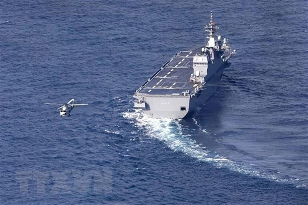 Tàu của Lực lượng Phòng vệ biển Nhật Bản. Ảnh: Kyodo/TTXVN