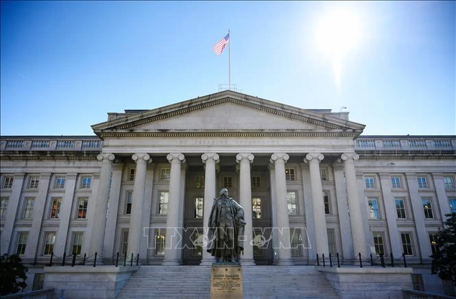 Trụ sở Bộ Tài chính Mỹ tại Washington, DC. Ảnh: AFP/TTXVN