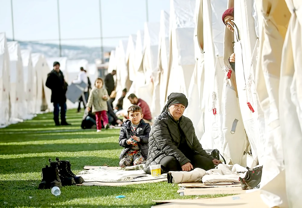 Người dân lánh nạn tại Gaziantep, Thổ Nhĩ Kỳ 