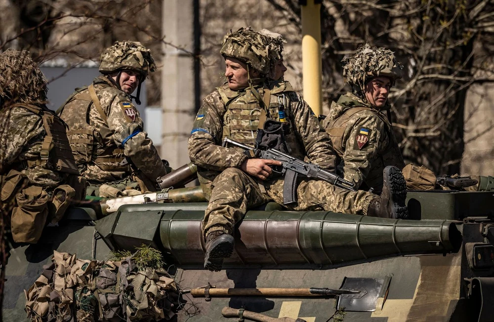 Binh sĩ Ukraine ở thành phố Severodonetsk, vùng Donbas. Ảnh: AFP