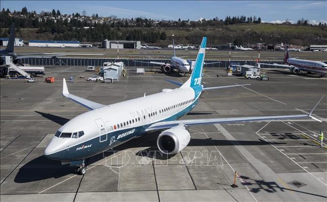 Máy bay Boeing 737 MAX 7 tại nhà máy ở Seattle, Washington, Mỹ, ngày 16-3-2018. Ảnh: AFP/ TTXVN