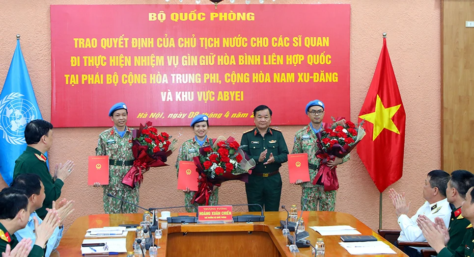 Việt Nam cử thêm 3 sĩ quan tham gia lực lượng GGHB của Liên hợp quốc