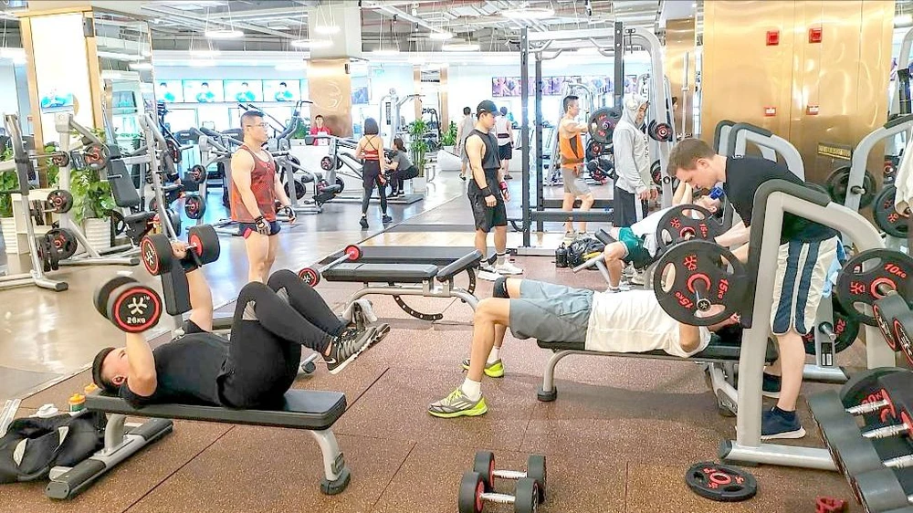 Phòng tập gym truyền thống ở Trung Quốc. Ảnh: CHINA DAILY