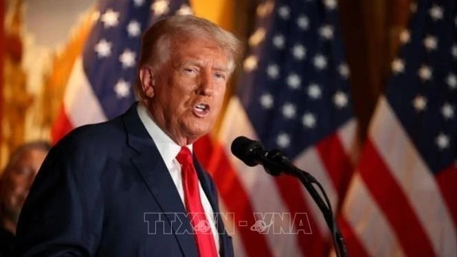 Cựu Tổng thống Mỹ Donald Trump phát biểu tại Las Vegas, Nevada, Mỹ, ngày 23-8-2024. Ảnh: Getty Images/TTXVN