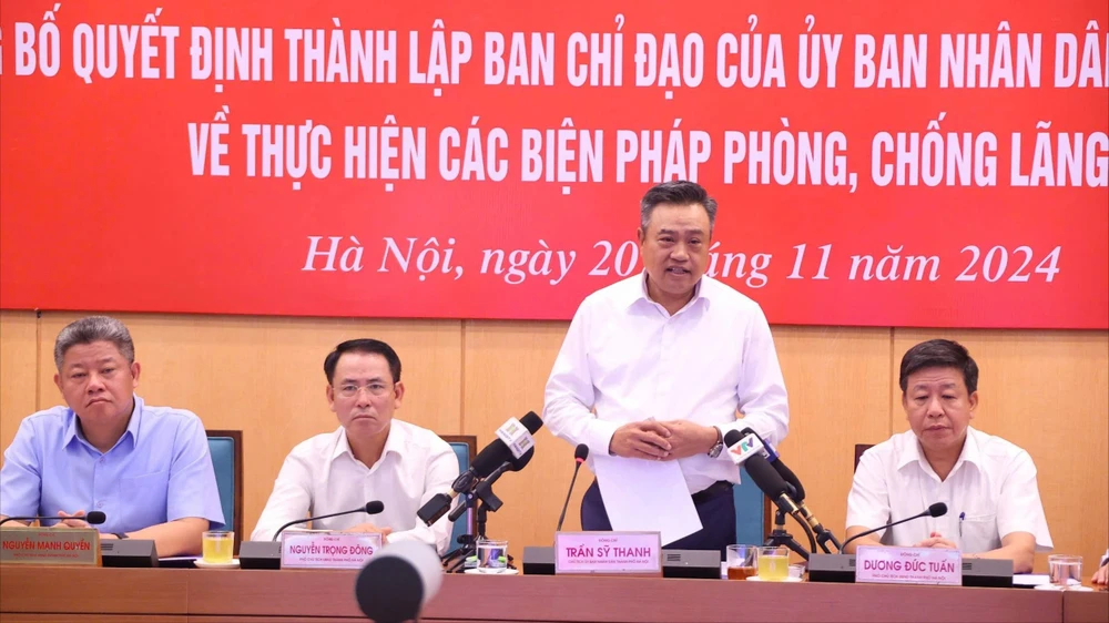 Ông Trần Sỹ Thanh làm Trưởng Ban Chỉ đạo về thực hiện các biện pháp phòng, chống lãng phí của UBND TP Hà Nội 