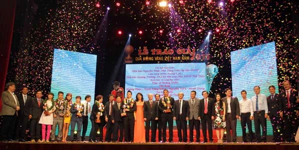 Giải thưởng Quả bóng vàng Việt Nam do Báo SGGP tổ chức từ năm 1995 đến nay, đã trở thành thương hiệu đặc trưng của bóng đá Việt Nam Ảnh: DŨNG PHƯƠNG
