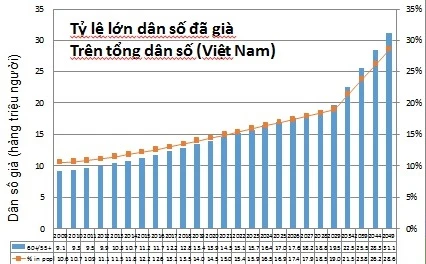 Tốc độ già hóa dân số ở Việt Nam thuộc nhóm cao nhất thế giới