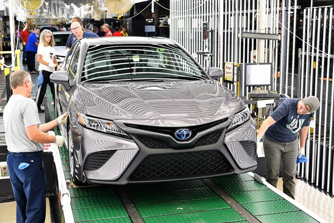Camry thế hệ mới được sản xuất tại nhà máy Toyota ở Kentucky, Mỹ.