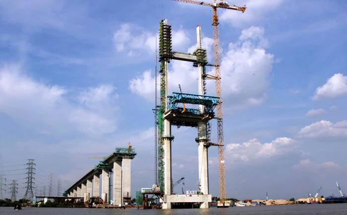 Hạng mục cầu Phước Khánh tạiDự án đường cao tốc Bến Lức - Long Thành.