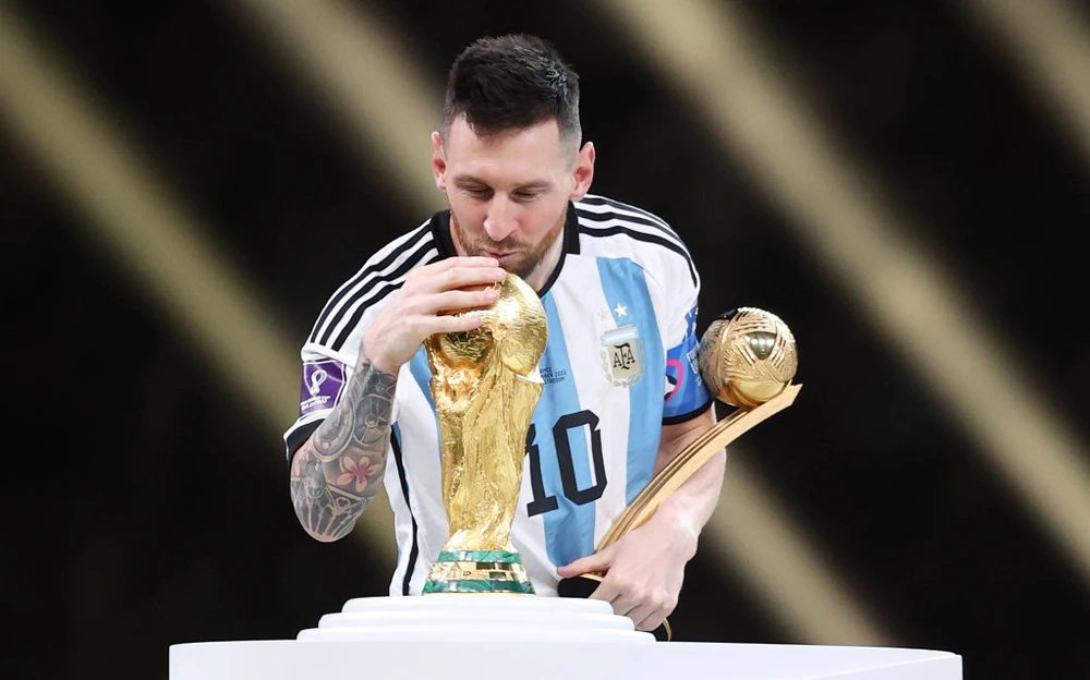 Lionel Messi đã trở thành Nhà Vô địch World Cup. 