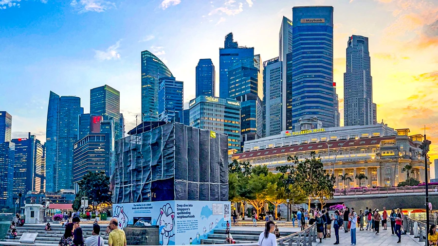 Đầu tư vào bất động sản thương mại của Singapore giảm 11% so với cùng kỳ năm ngoái xuống còn 2 tỷ USD trong quý III-2023. (Ảnh: Norman Goh).