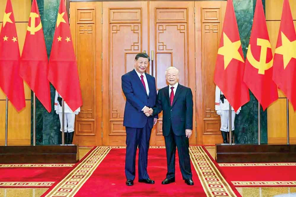 Chiều ngày 12-12-2023 Tổng Bí thư Nguyễn Phú Trọng đã hội đàm Tổng Bí thư, Chủ tịch nước Trung Quốc Tập Cận Bình.