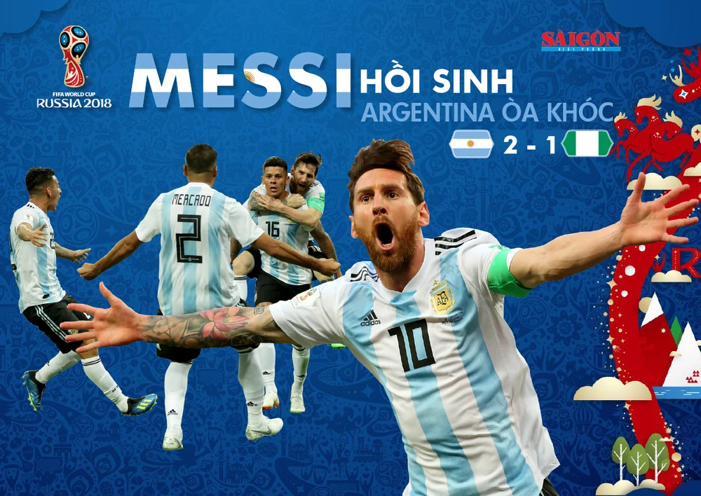 Quà tặng bạn đọc: Messi hồi sinh, Argentina òa khóc - Poster World Cup 2018 khổ lớn, download về nhà