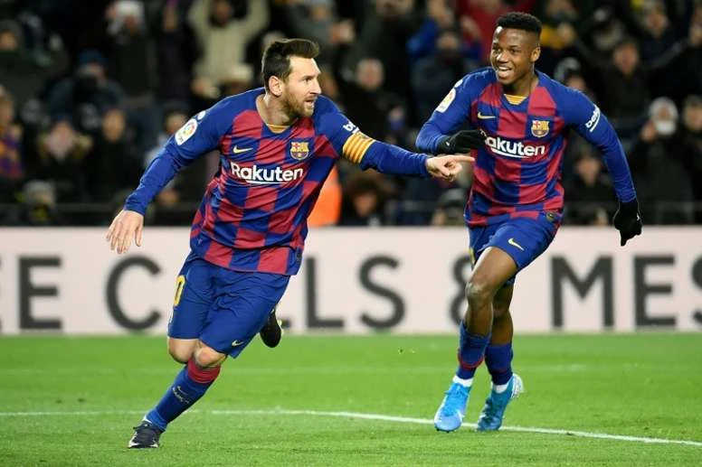 Leo Messi và Ansu Faty