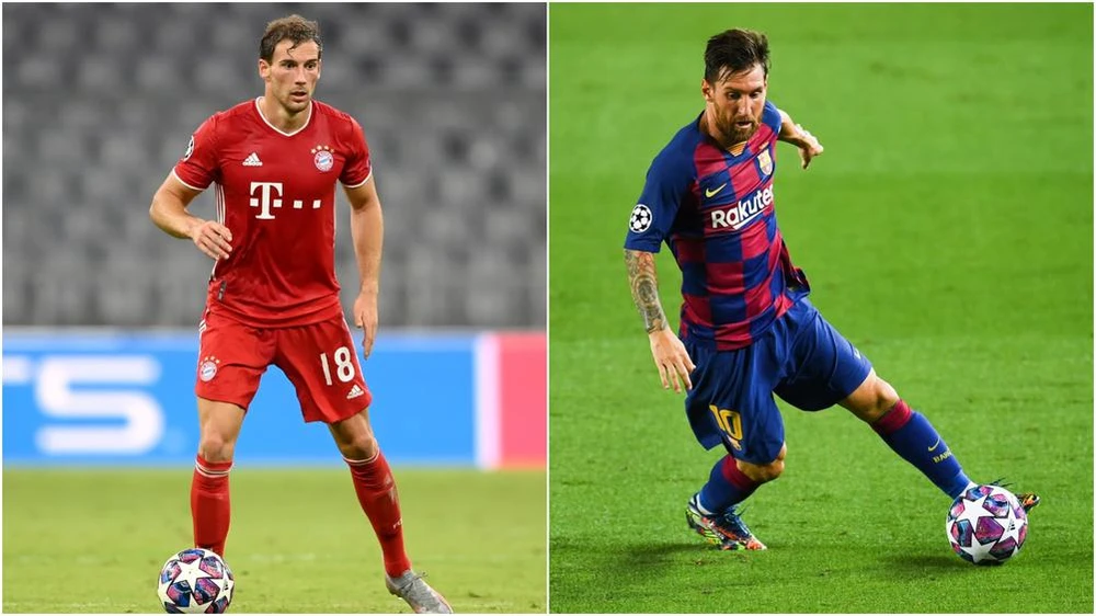 Leon Goretzka (Bayern) và Leo Messi (Barcelona)