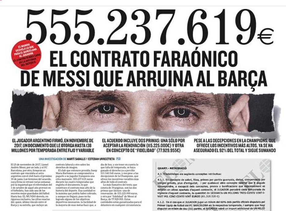 Bản tin chấn động Barcelona của tờ El Mundo