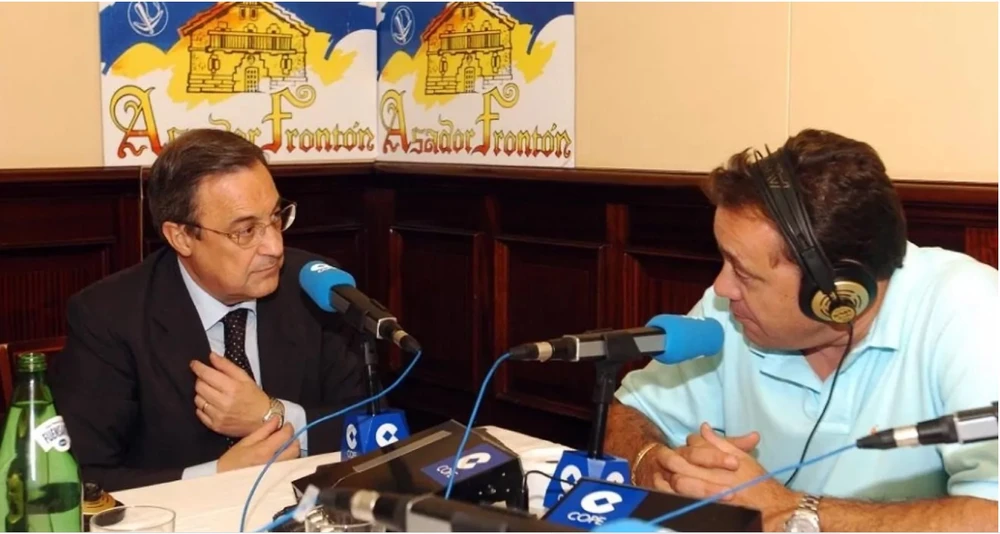 Chủ tịch Florentino Perez và nhà báo Jose Antonio Abellan 